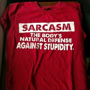 Red Graphic Sarcasm T-shirt